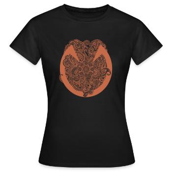 Pferd - Frauen T-Shirt - Schwarz - Vorne - AI Model Female 172 dark (172cm)