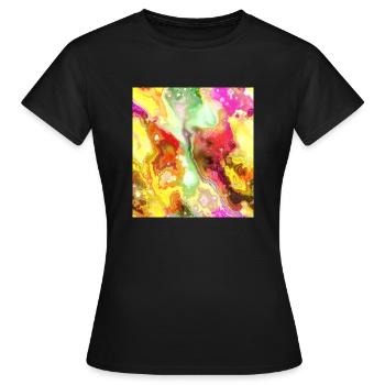 Aquarelles - T-shirt Femme - noir - Devant - AI Model Female 172 dark (172cm)