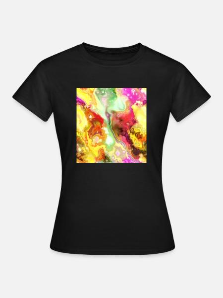 Wasserfarben - Frauen T-Shirt - Schwarz