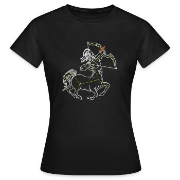 Schütze - Frauen T-Shirt - Schwarz - Vorne - AI Model Female 172 dark (172cm)