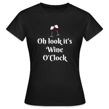 C’est Wine O Clock - T-shirt Femme - noir - Devant - AI Model Female 172 dark (172cm)
