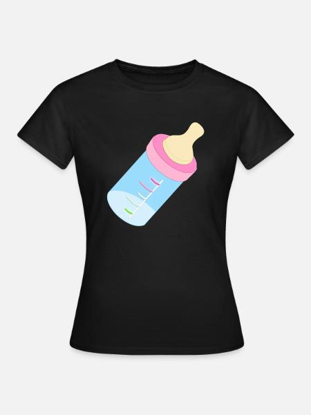 Baby Flasche - Frauen T-Shirt - Schwarz