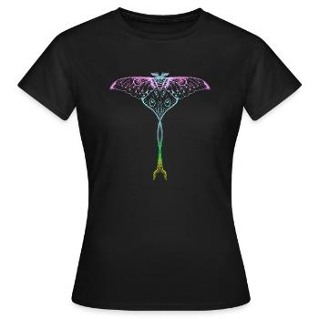 Comète Papillon Papillon - T-shirt Femme - noir - Devant - AI Model Female 172 dark (172cm)