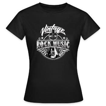 Rock Music - Frauen T-Shirt - Schwarz - Vorne - AI Model Female 172 dark (172cm)