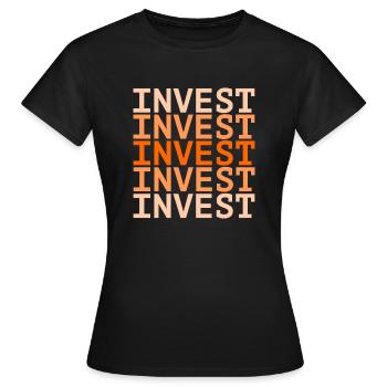 INVEST Conception de dégradé de couleurs - T-shirt Femme - noir - Devant - AI Model Female 172 dark (172cm)