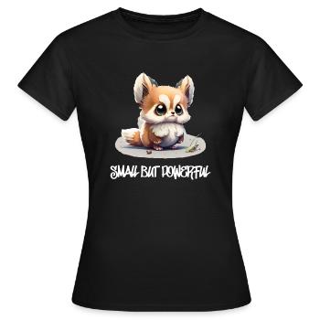 Petit mais puissant - T-shirt Femme - noir - Devant - AI Model Female 172 dark (172cm)