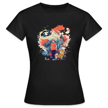 Eine surreale Welt - Frauen T-Shirt - Schwarz - Vorne - AI Model Female 172 dark (172cm)
