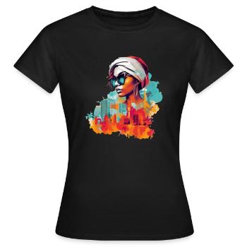 Urban Mama - T-shirt Femme - noir - Devant - AI Model Female 172 dark (172cm)