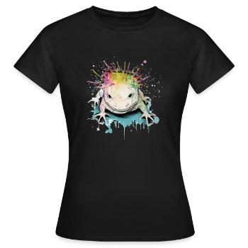 Kilko the axolotl - Women's T-Shirt - black - Front - AI Model Female 172 dark (172cm)