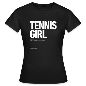 TENNIS GIRL - Frauen T-Shirt - Schwarz - Vorne - AI Model Female 172 dark (172cm)
