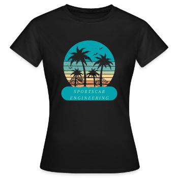 Retro Car Shirt - Frauen T-Shirt - Schwarz - Vorne - AI Model Female 172 dark (172cm)