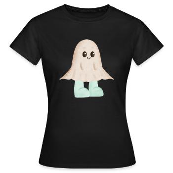 Petit fantôme en bottes - T-shirt Femme - noir - Devant - AI Model Female 172 dark (172cm)