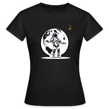 BROADENING SIGHTS - Women's T-Shirt - black - Front - AI Model Female 172 dark (172cm)