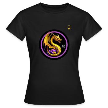 DRAGON CHINOIS - T-shirt Femme - noir - Devant - AI Model Female 172 dark (172cm)