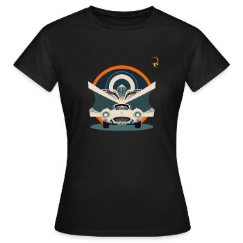 WINGS OF THE PAST - Women's T-Shirt - black - Front - AI Model Female 172 dark (172cm)