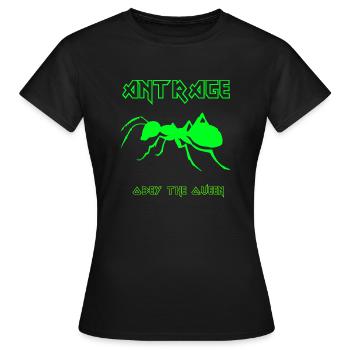 Obey the queen - Frauen T-Shirt - Schwarz - Vorne - AI Model Female 172 dark (172cm)