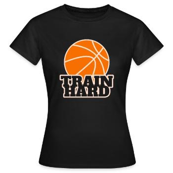 Train Hard Basketball - Frauen T-Shirt - Schwarz - Vorne - AI Model Female 172 dark (172cm)
