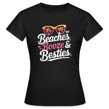 Beaches, cocktails and best friends - Women's T-Shirt - black - Front - AI Model Female 172 dark (172cm)