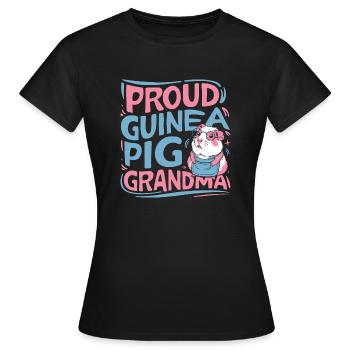 Guinea Pig Grandma - Proud Grandma - Women's T-Shirt - black - Front - AI Model Female 172 dark (172cm)