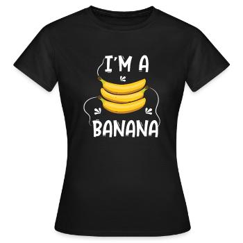 I’m a Banana – Motif de banane amusant et unique - T-shirt Femme - noir - Devant - AI Model Female 172 dark (172cm)