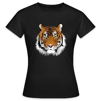Big tiger - T-shirt Femme - noir - Devant - AI Model Female 172 dark (172cm)