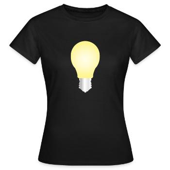 light bulb - Women's T-Shirt - black - Front - AI Model Female 172 dark (172cm)