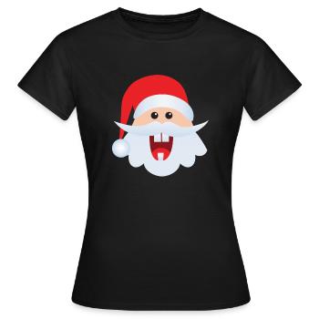 Funny Santa Claus! Funny Santa Claus - Frauen T-Shirt - Schwarz - Vorne - AI Model Female 172 dark (172cm)