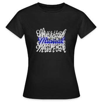 musical - Women's T-Shirt - black - Front - AI Model Female 172 dark (172cm)