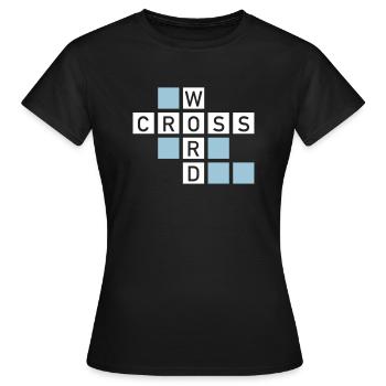 Mots croisés - T-shirt Femme - noir - Devant - AI Model Female 172 dark (172cm)
