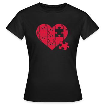 Puzzle - Women's T-Shirt - black - Front - AI Model Female 172 dark (172cm)