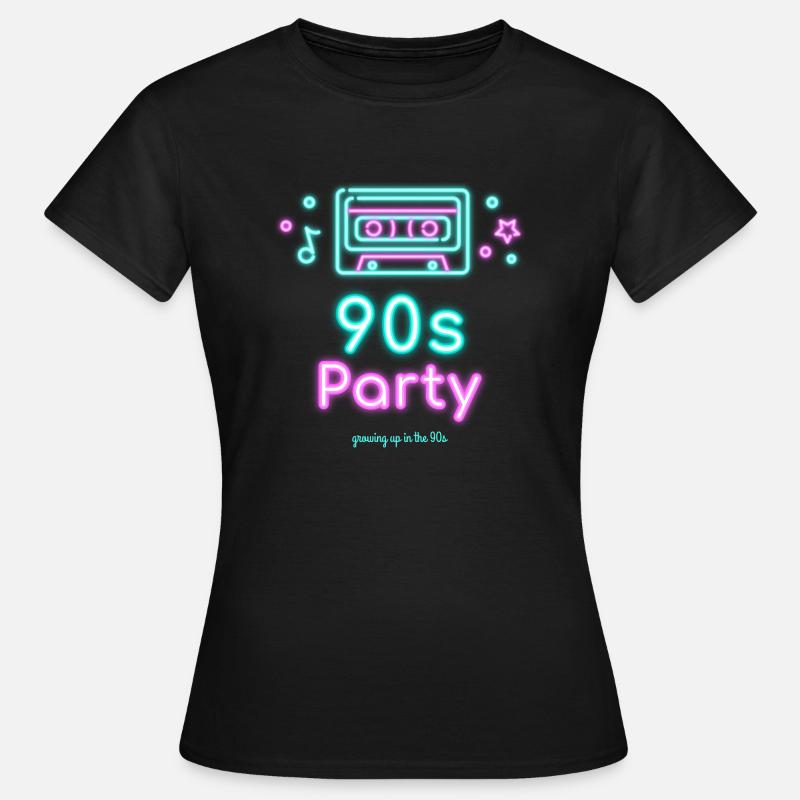 90s party neon - Women's T-Shirt - black