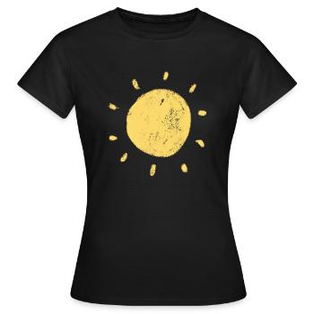 Sun - Women's T-Shirt - black - Front - AI Model Female 172 dark (172cm)