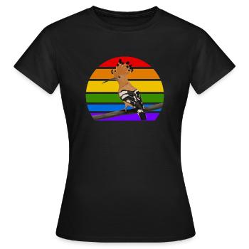 Wiedehopf oiseau arc-en-ciel variété oiseau chanteur - T-shirt Femme - noir - Devant - AI Model Female 172 dark (172cm)