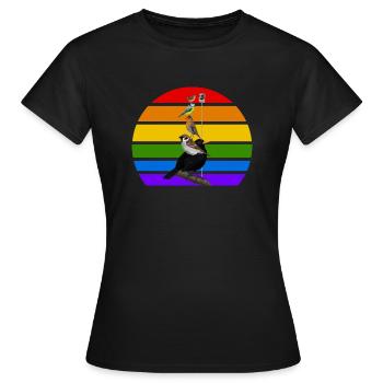 Singvögel Vogel Regenbogen Vielfalt Gartenvogel - Frauen T-Shirt - Schwarz - Vorne - AI Model Female 172 dark (172cm)