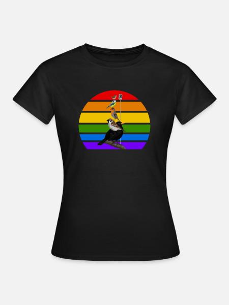 Singvögel Vogel Regenbogen Vielfalt Gartenvogel - Frauen T-Shirt - Schwarz