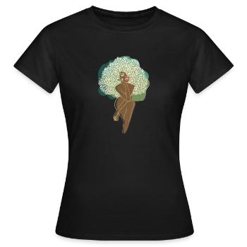 Le pouvoir des femmes en vert - T-shirt Femme - noir - Devant - AI Model Female 172 dark (172cm)