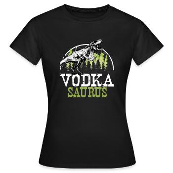 Vodka Saurus Dinosaur Funny Vodka Lemon Trex - Women's T-Shirt - black - Front - AI Model Female 172 dark (172cm)