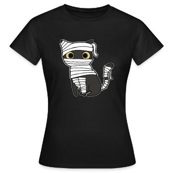 Mummy Cat - Women's T-Shirt - black - Front - AI Model Female 172 dark (172cm)