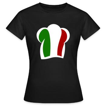 Italienische Kochmütze Küche Italia - Frauen T-Shirt - Schwarz - Vorne - AI Model Female 172 dark (172cm)