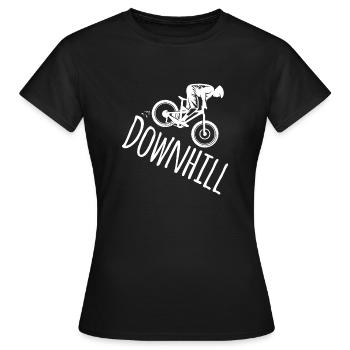 downhill - Frauen T-Shirt - Schwarz - Vorne - AI Model Female 172 dark (172cm)