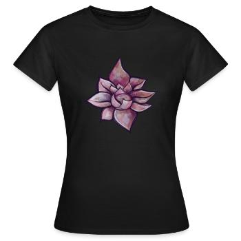 fleur de lotus - T-shirt Femme - noir - Devant - AI Model Female 172 dark (172cm)