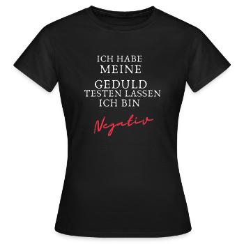 Negativ - Frauen T-Shirt - Schwarz - Vorne - AI Model Female 172 dark (172cm)