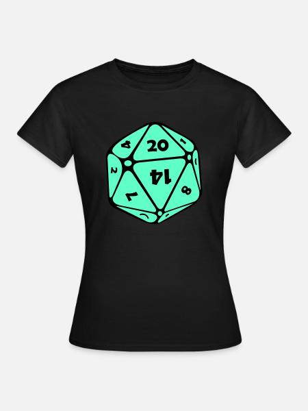 Würfel - Dame-T-shirt - sort