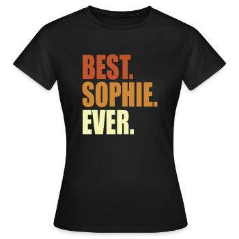 Meilleurs dictons drôles de Sophie - T-shirt Femme - noir - Devant - AI Model Female 172 dark (172cm)