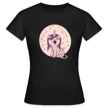 KittyCorn - Frauen T-Shirt - Schwarz - Vorne - AI Model Female 172 dark (172cm)