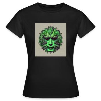 The Green Man - Women's T-Shirt - black - Front - AI Model Female 172 dark (172cm)