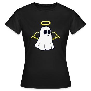 Ange gardien fantôme - T-shirt Femme - noir - Devant - AI Model Female 172 dark (172cm)