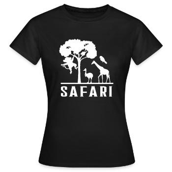 Safari Zoo Animal Safari Zoo - T-shirt Femme - noir - Devant - AI Model Female 172 dark (172cm)