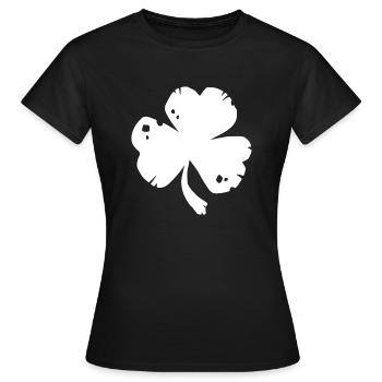 Trèfle fête de la St. Patrick - T-shirt Femme - noir - Devant - AI Model Female 172 dark (172cm)
