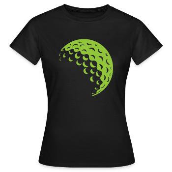 Balle de golf - T-shirt Femme - noir - Devant - AI Model Female 172 dark (172cm)